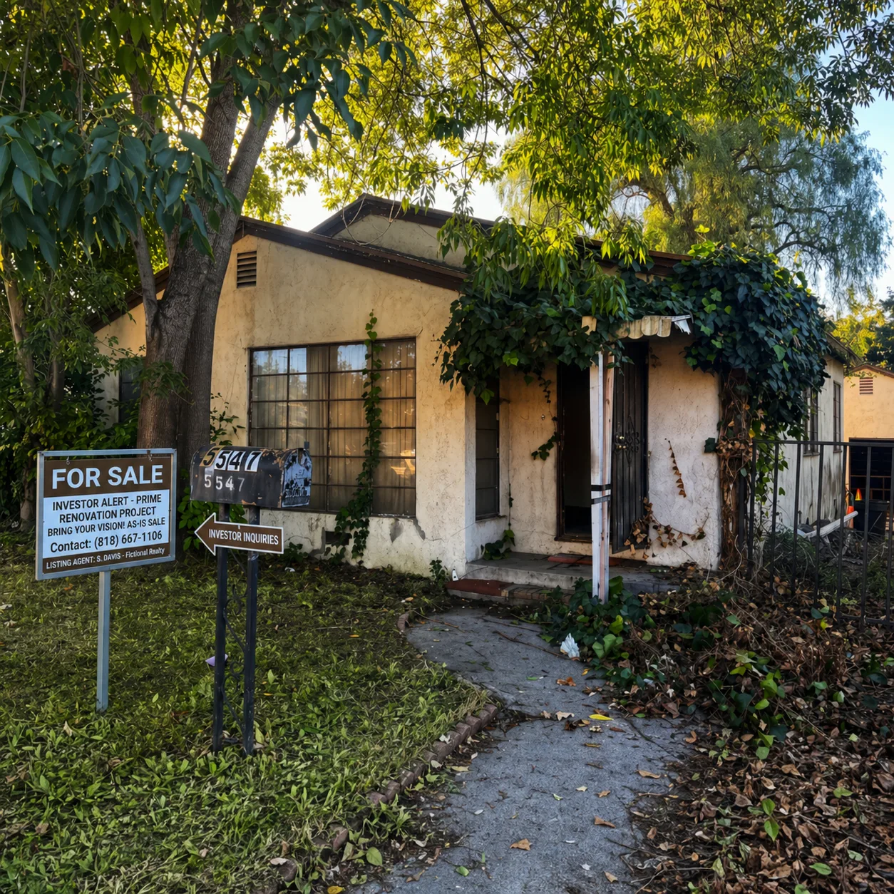 Distressed property before renovation